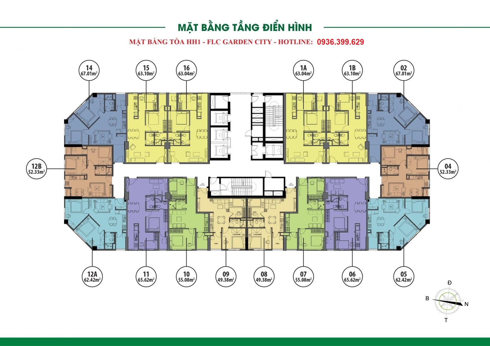 Mặt bằng HH1- FLC ĐẠI MỖ