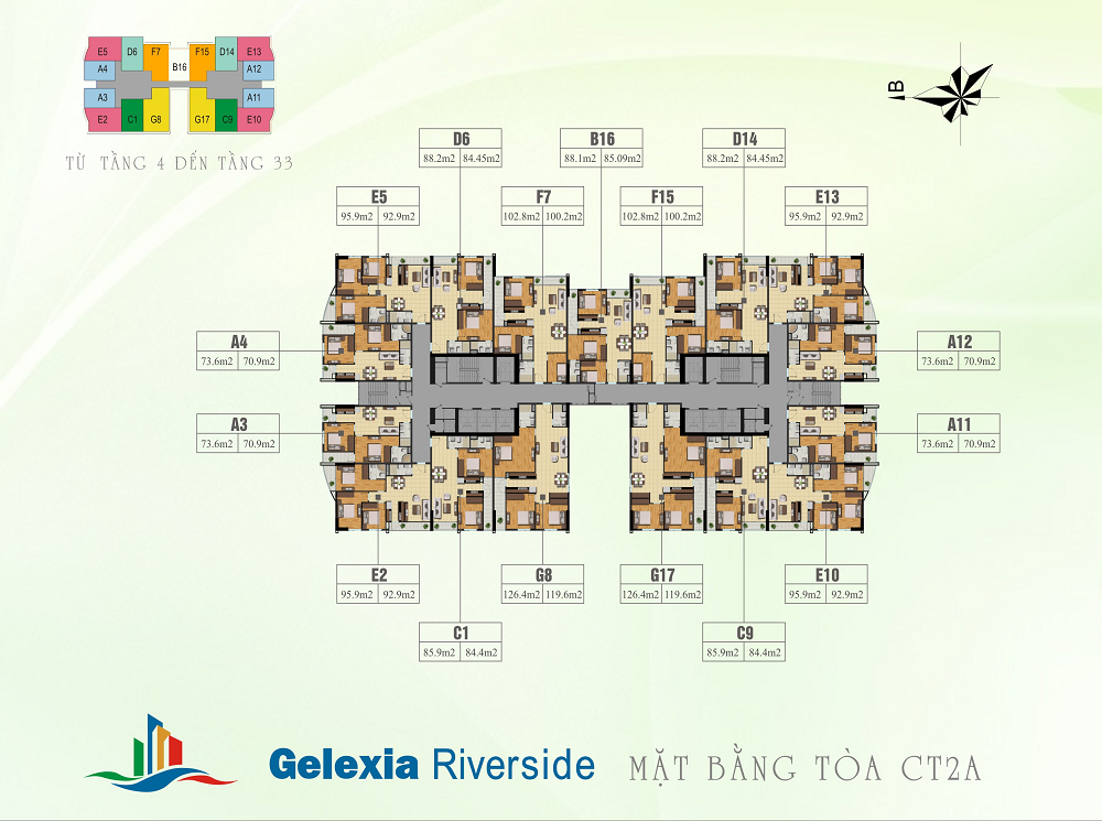 mặt bằng tòa ct2a gelexia riverside